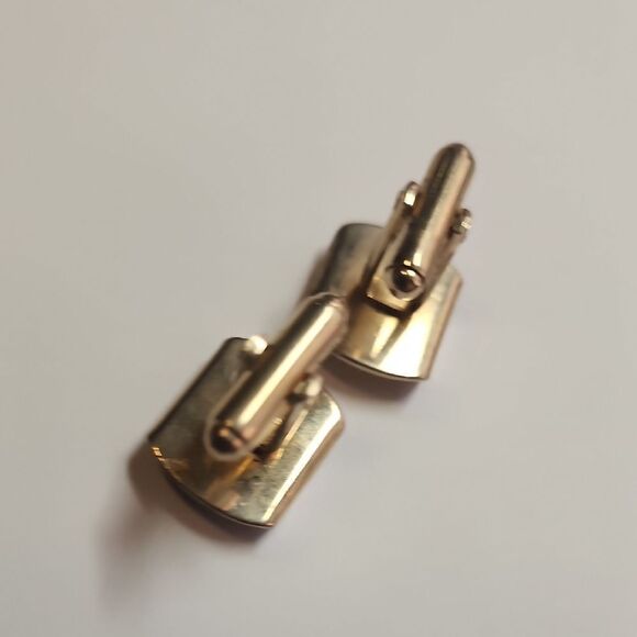 Gold Tone Fleur-de-Lis Cufflinks - Picture 5 of 8